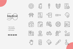 Medical Outline Icons, an Outline Icon by Bloodline