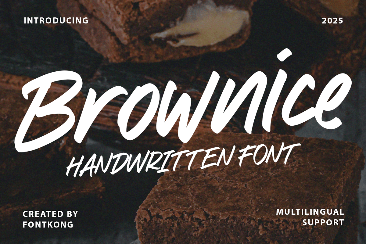 Brownice – Handwritten Font, a Handwritten Font by overlaytemplates (Photo 1 of 5)