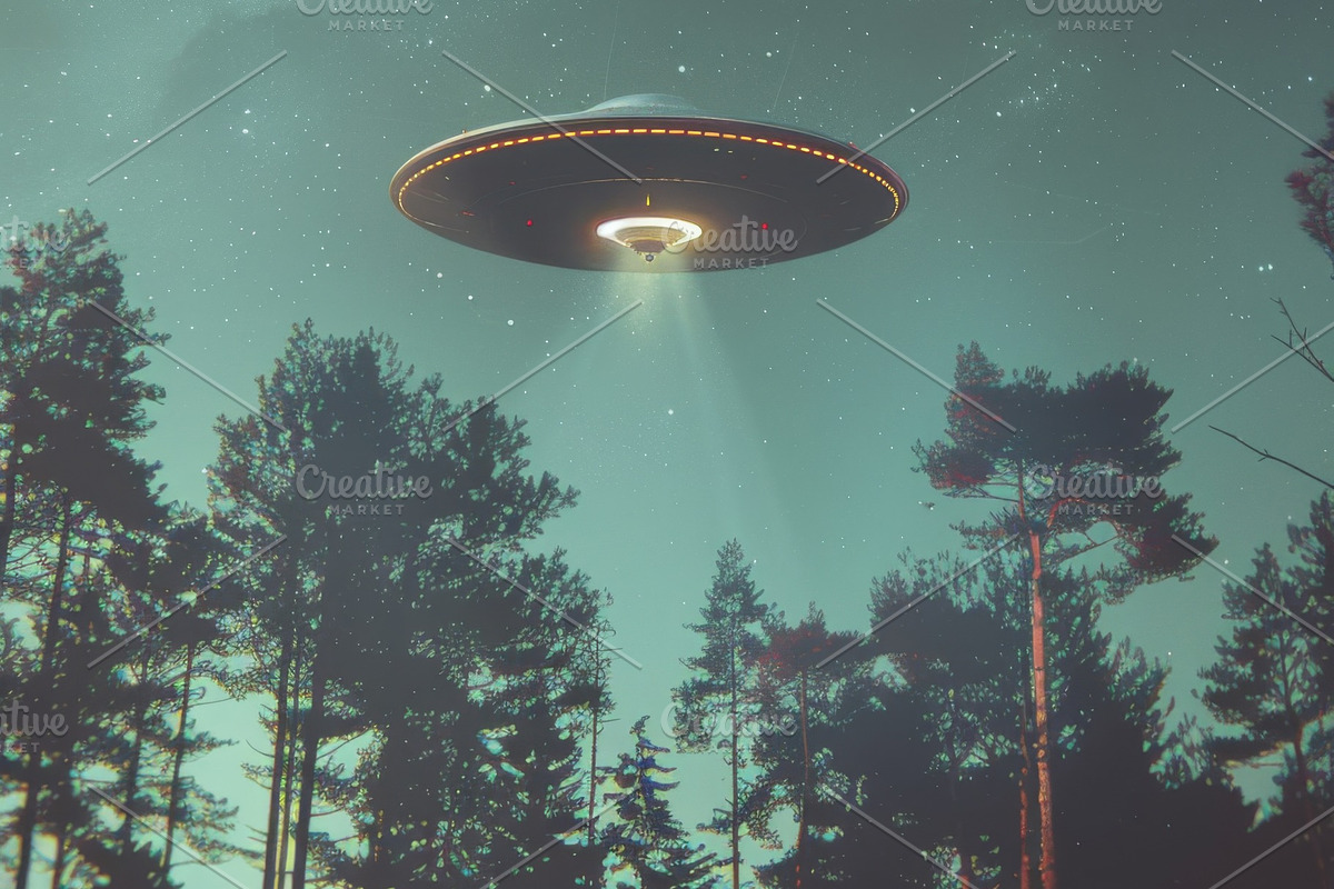97 UFO objects flying in the sky, a Transportation Photo by Handmadefont (Photo 13 of 101)