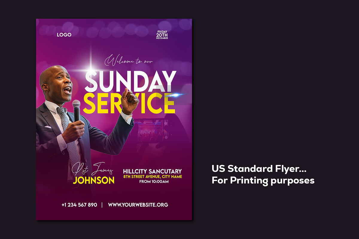 4-in-1 Church Flyer Template, a Social Media Template by Sipi_Graphics (Photo 5 of 6)