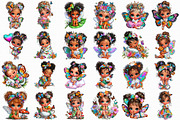 Butterfly baby girl Clipart, an Illustration by Libby Wishes (Thumbnail 3 of 7)
