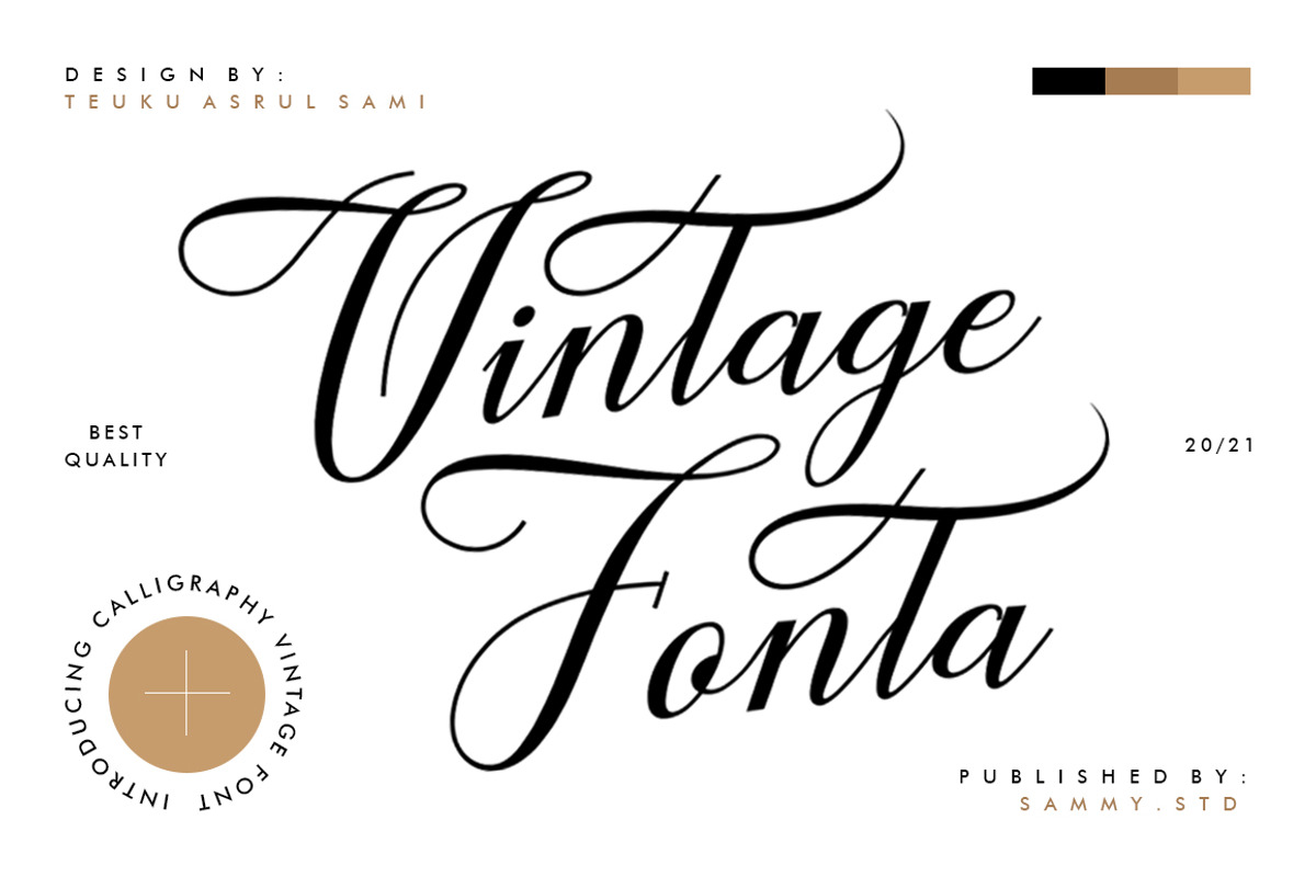 Vintage Fonta, a Script Font by Sammy Std (Photo 1 of 11)