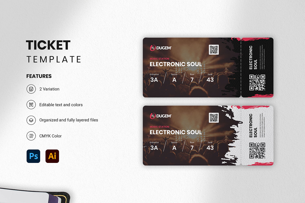 Ticket Mock-up - Dugem 1, a Templates & Theme by Themes Awesome (Photo 1 of 3)