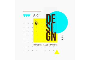 Trendy minimalistic geometric shape