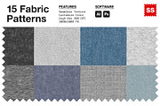15 Fabric Texture Seamless Patterns, a Pattern Graphic by Swatch Supply (Thumbnail 1 of 8)