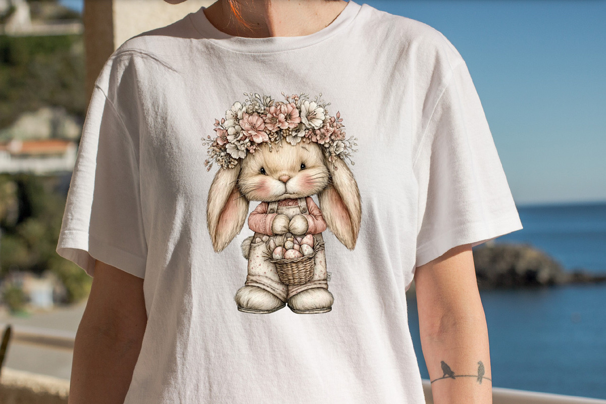 Whimsical Easter Bunny Clipart Bundl, an Illustration by SVGArt (Photo 7 of 7)
