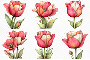 Whimsical Spring Tulip Flower Clipar, an Illustration by Craft Nest (Thumbnail 5 of 11)