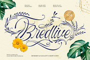 Bredlive Typeface, a Script Font by alit design (Thumbnail 1 of 20)