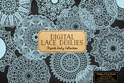 Soft Blue Round Lace Doily Clipart, an Illustration by Amanda Ilkov (Thumbnail 2 of 4)