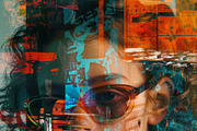 90 Glitch faces, a Person Illustration by Handmadefont (Thumbnail 78 of 94)