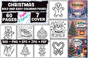 Christmas Coloring Pages Description, an Illustration by LightExpress (Thumbnail 1 of 5)