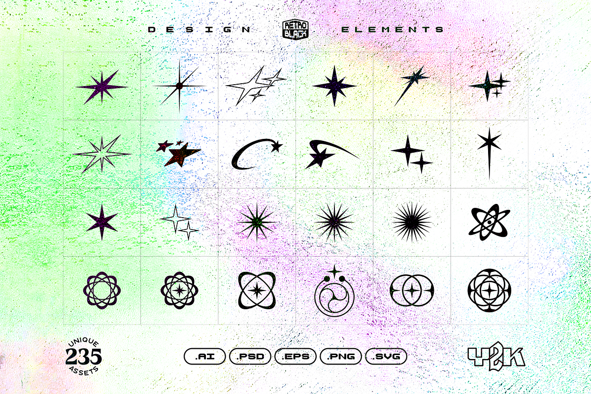 235 Y2K Shapes, Icons and Elements, an Object Graphic by Retro Black Studio (Photo 3 of 15)