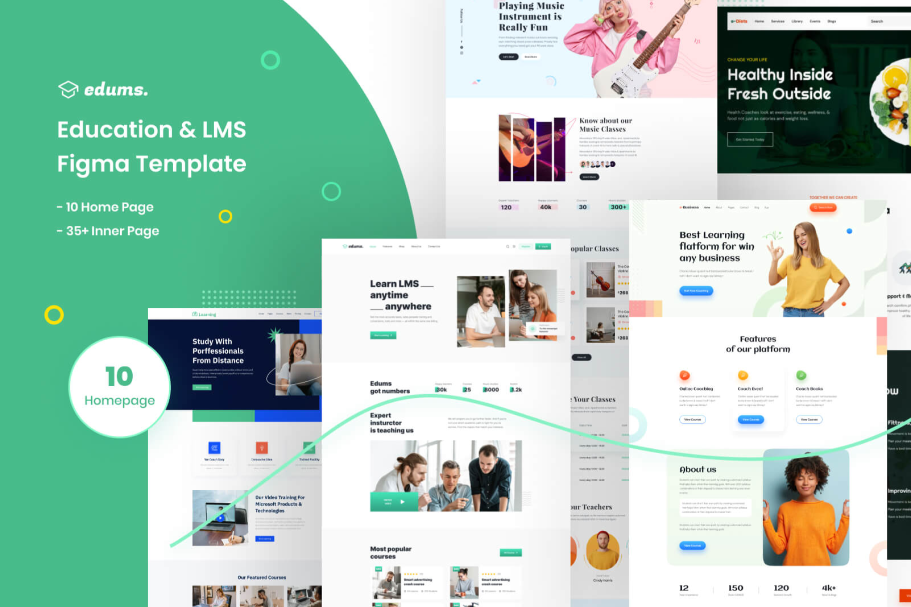 Edums-Education & LMS Figma Templae