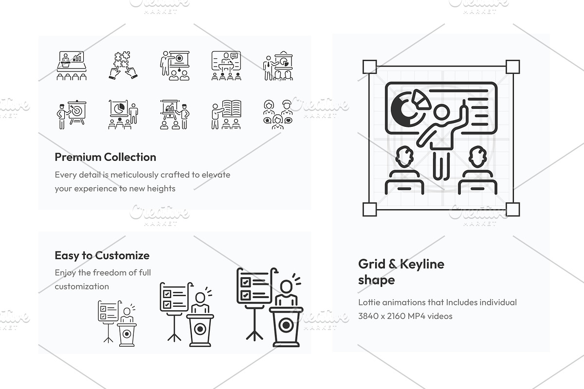 Animated Presentation Icon Set