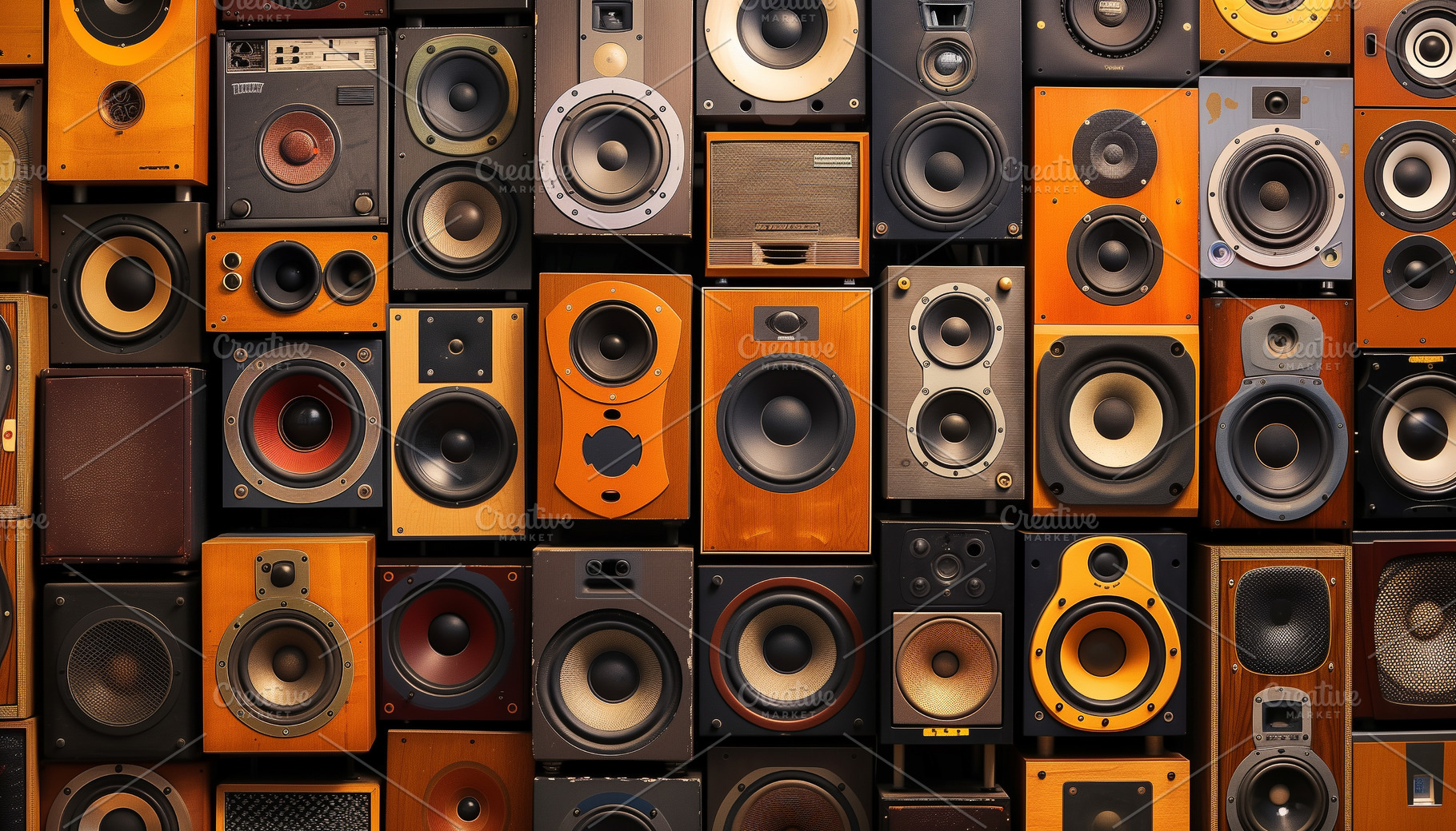 Vintage audio speakers background, a Background Photo by MistyDay