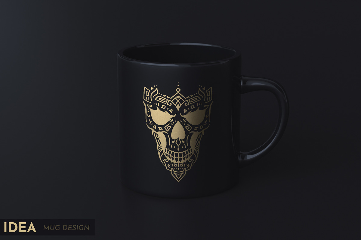 100 Decorative Vector Skulls, a Decorative Illustration by pixaroma (Photo 29 of 37)