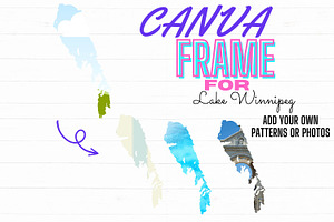 Lake Winnipeg Canva Frame Digital, a Templates & Theme by DigitalDesignsLaura