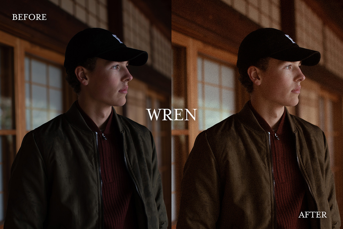 Wren – Vintage Lightroom Preset, a Preset Add-On by GetMockups