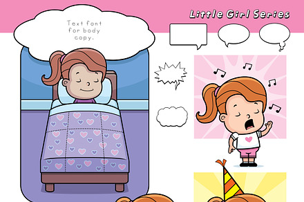 Cartoon Little Girl Series