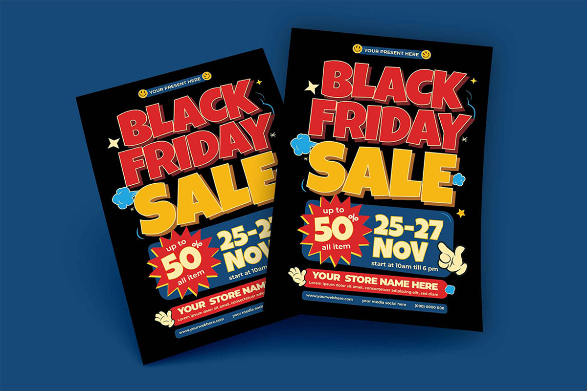 Black Friday Sale Flyer, a Flyer Template by megarez (Photo 1 of 3)