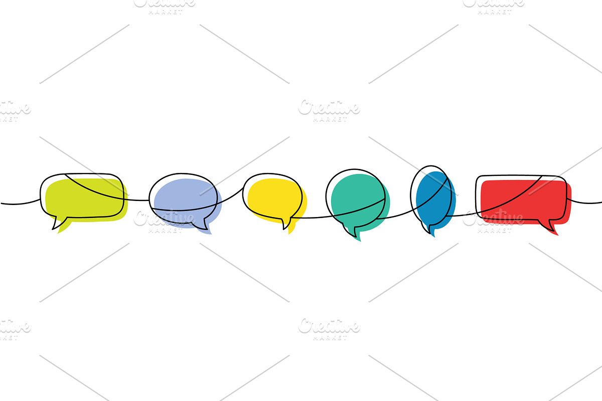 Continuous line art with six, an Object Illustration by GraphiShop