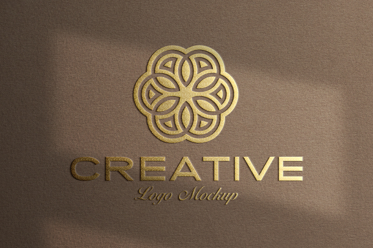 Gold Foil Logo Mockup Kraft Paper, a Product Mockup by Smart Works (Photo 1 of 3)