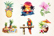 Summer in Hawaii Clipart, an Illustration by Dream Creation (Thumbnail 3 of 5)