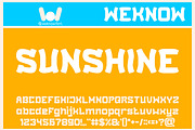 Sunshine font, a Font by weknow (Thumbnail 1 of 8)