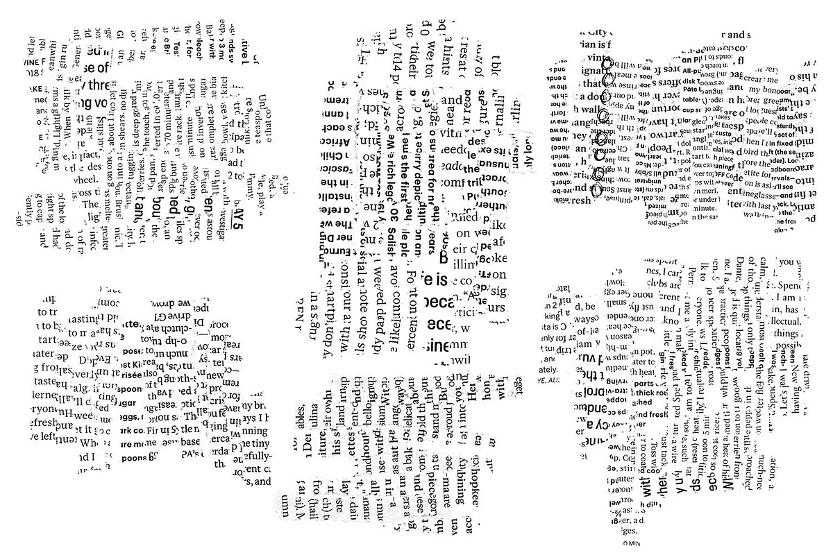 Text Collage Photoshop Brushes, a Brush Add-On by Heather Green Designs (Photo 4 of 12)