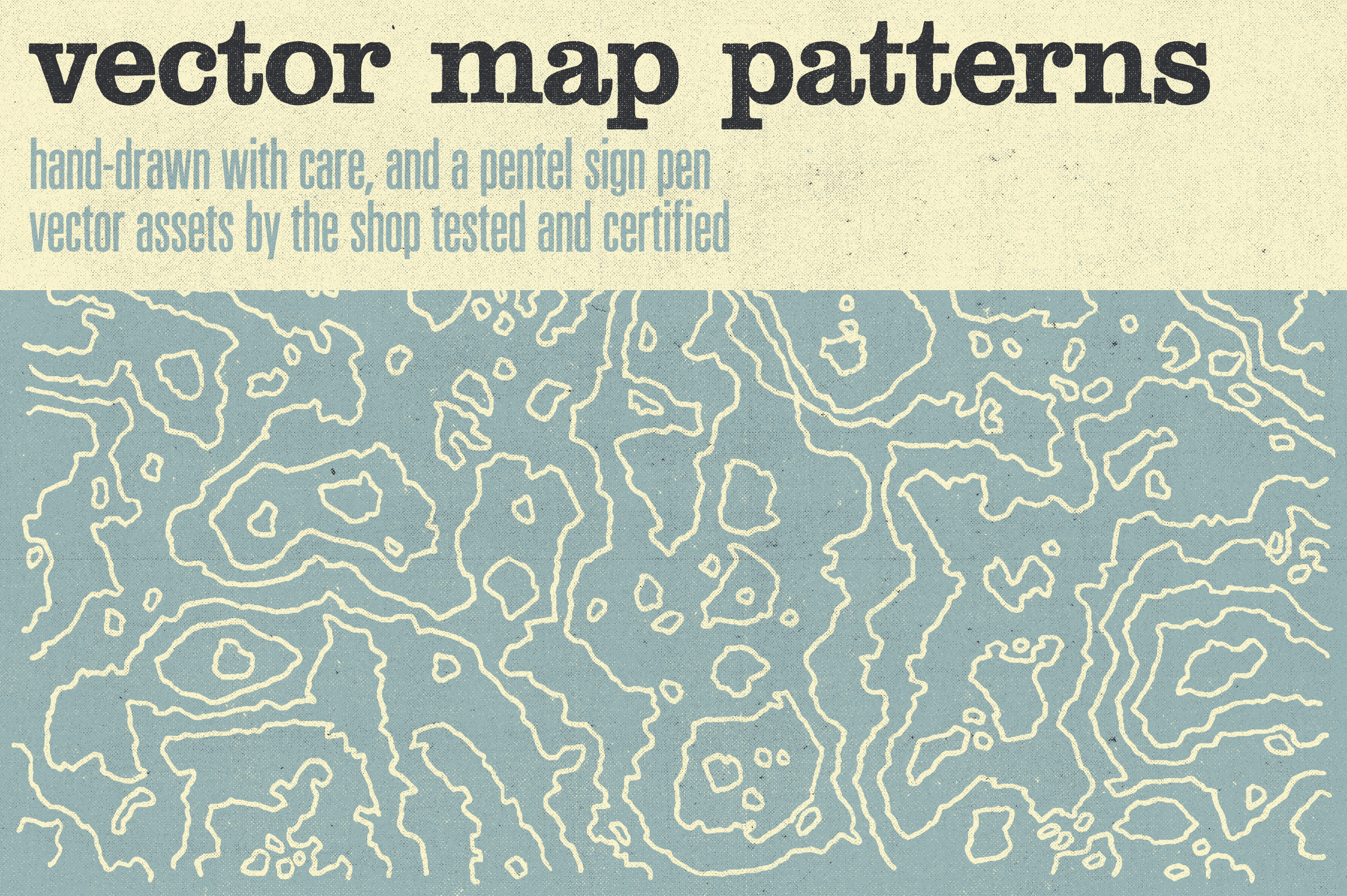 The Shop | Hand-drawn vector map patterns