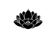 Lotus Flower Silhouette Vector Bundl, an Illustration by Creativeshirt (Thumbnail 6 of 51)