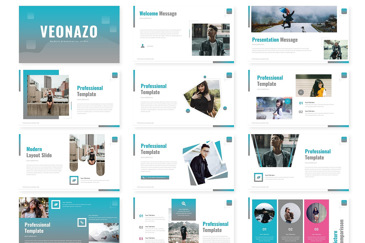 Veonazo - Keynote Template, a Presentation Template by AQR Studio