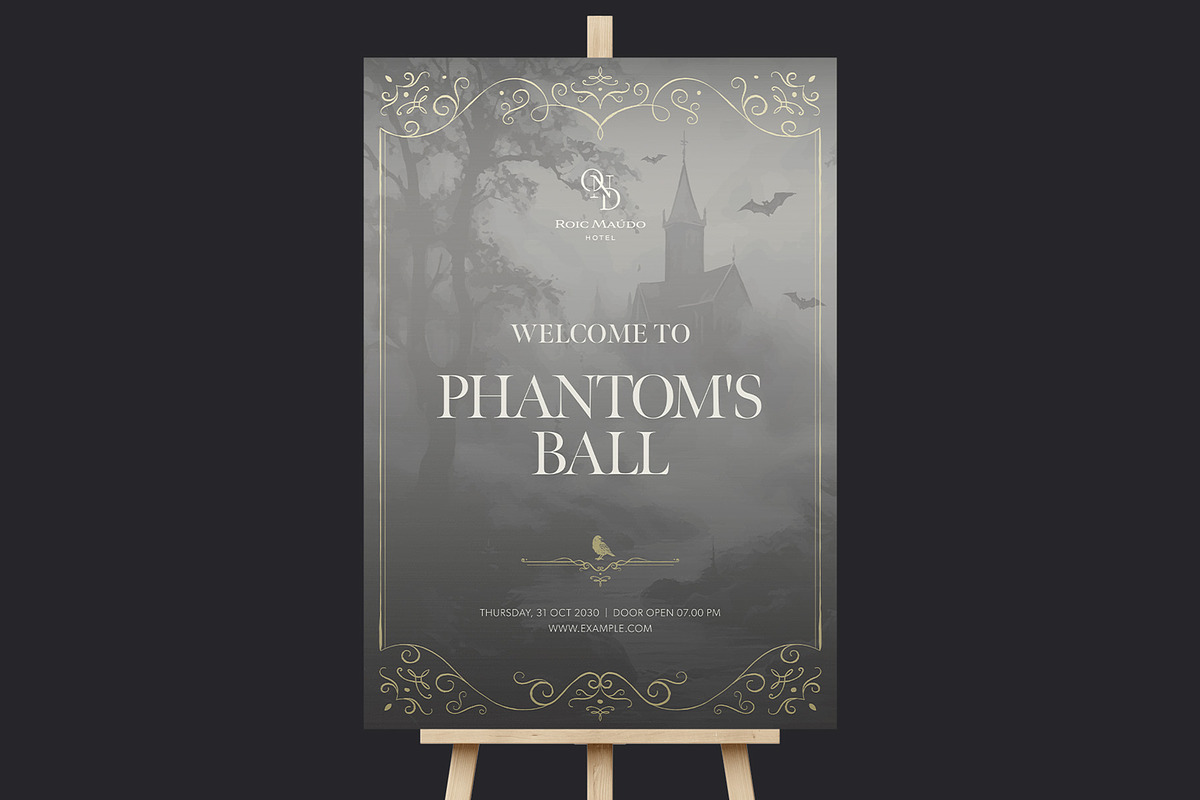 Halloween Event Welcome Sign Templat, a Flyer Template by BrandPacks (Photo 5 of 5)