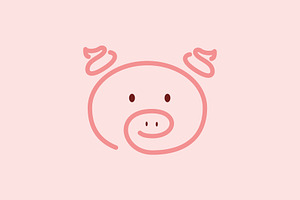 Piggy Roll Cake Logo
