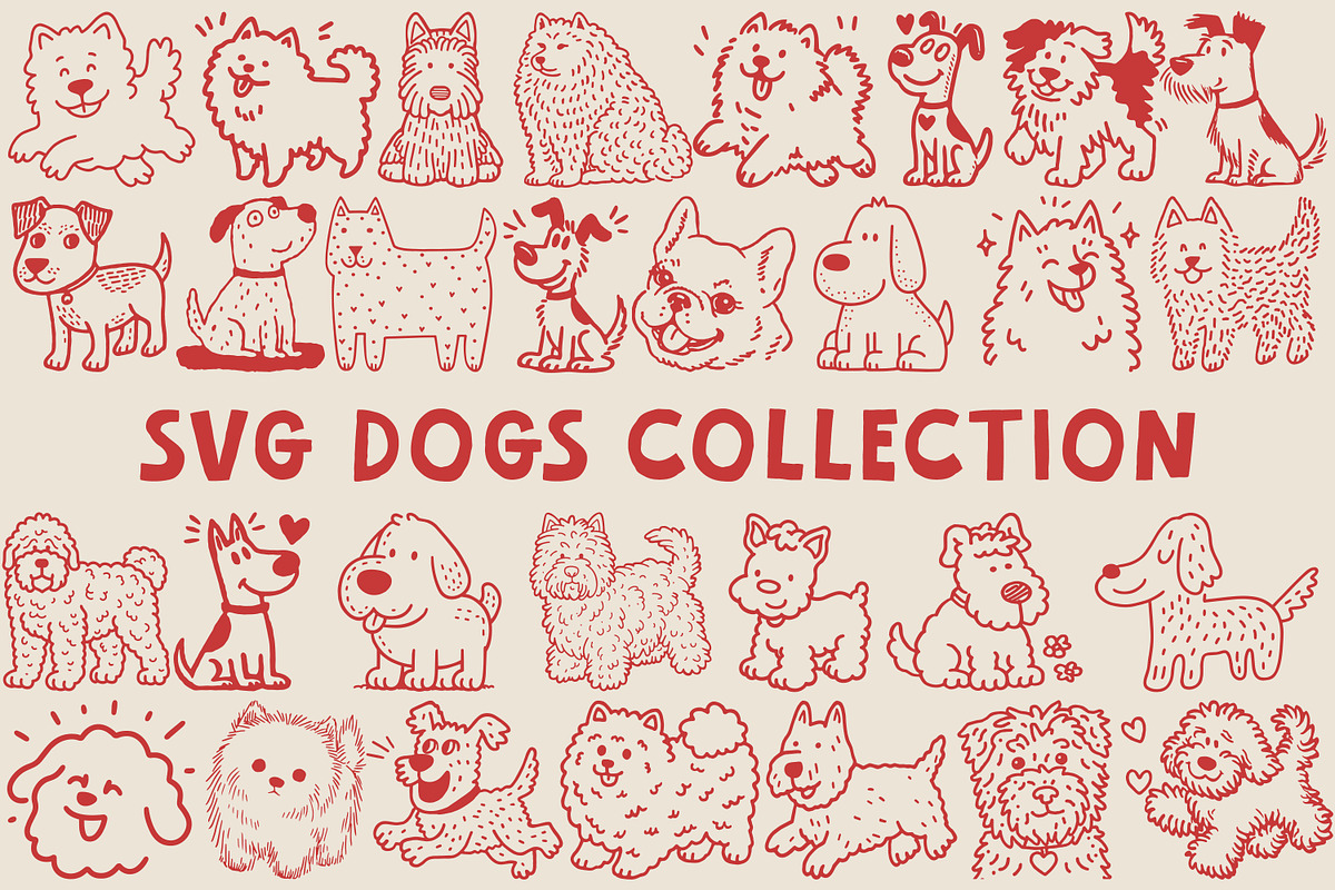 Cute Dog SVG Bundle (30 Designs), an Animal Illustration by Heather Green Designs (Photo 1 of 5)