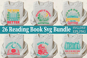 Reading Book Svg Bundle, an Object Graphic by DollarSmart