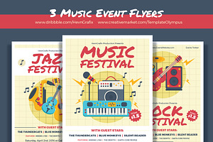 3 Music Event Flyers