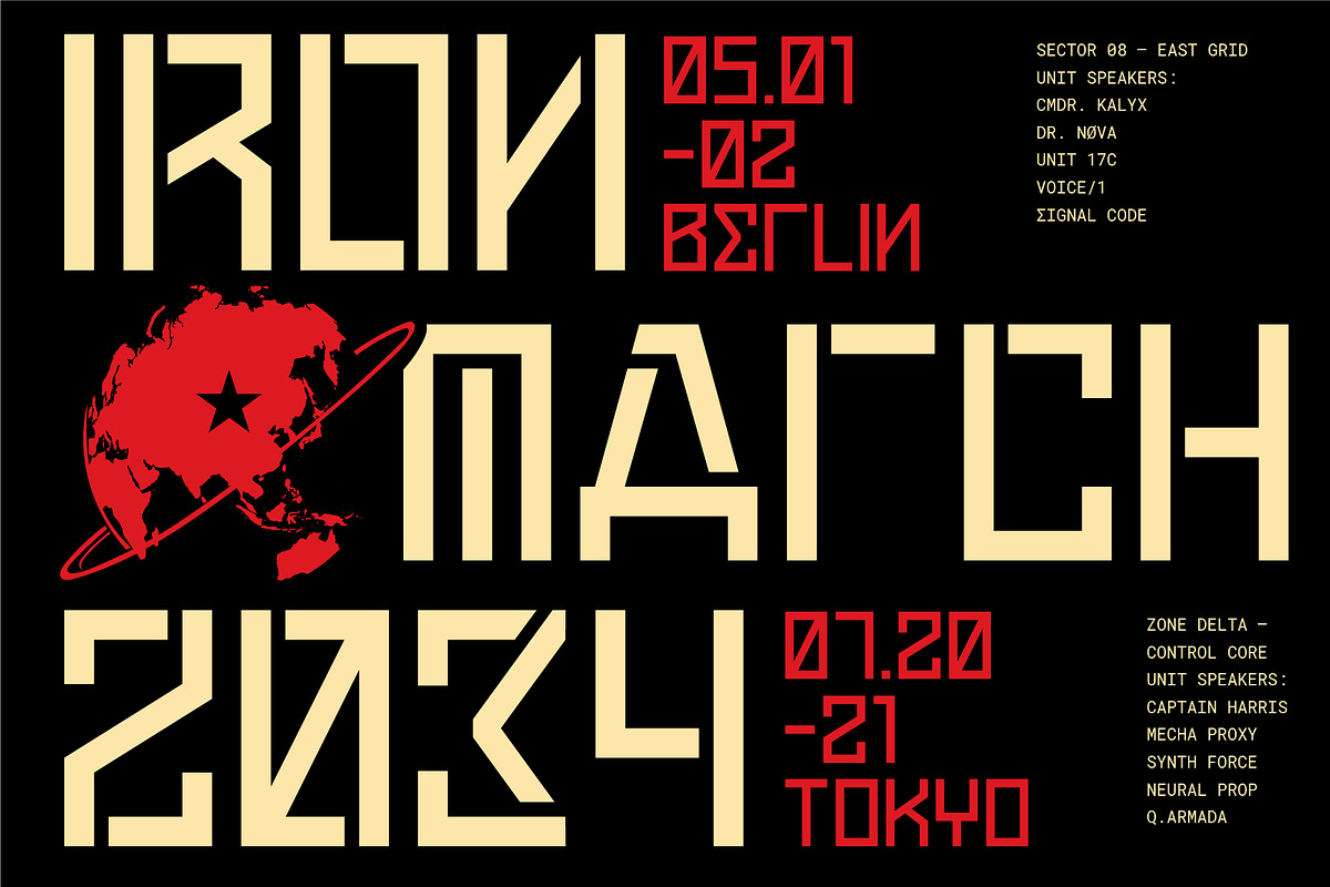 Kombate – Sci-Fi Propaganda Font, a Sans Serif Font by Invasi Studio (Photo 6 of 12)