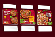6 pizza social media post designs, a Social Media Template by graphic bakers (Thumbnail 3 of 4)