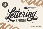 Procreate Lettering Brushes, a Brush Add-On by Nurmiftah (Thumbnail 1 of 6)