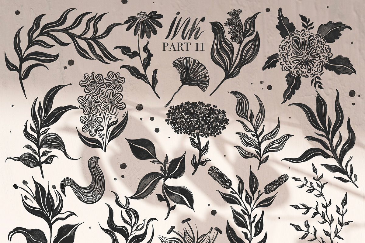 Flower ink hand drawn illustration, a Decorative Illustration by Moonflora (Photo 7 of 11)