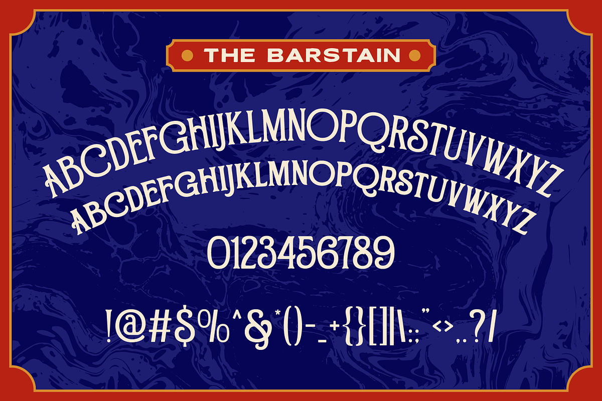 The Barstain, a Serif Font by Burntilldead (Photo 4 of 13)
