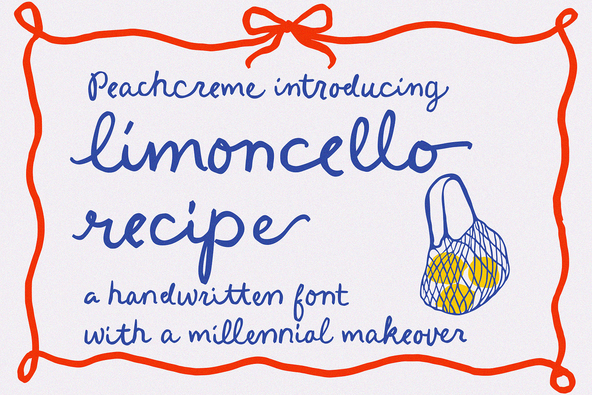Limoncello Recipe Handwritten Font, a Script Font by PeachCreme (Photo 12 of 13)