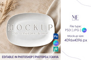 Deco Plate Oval Platter Mockup, a Merchandise Mockup by Mie Mockup Studio (Thumbnail 1 of 8)