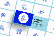 Asthma | 16 Thin Line Icons Set, an Outline Icon by Alex Blogoodf (Thumbnail 11 of 12)