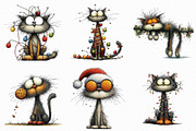 Quirky Christmas Cat Clipart, an Illustration by Libby Wishes (Thumbnail 5 of 9)