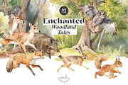 Woodland Bundle, an Animal Illustration by TheCuteShop (Thumbnail 1 of 12)