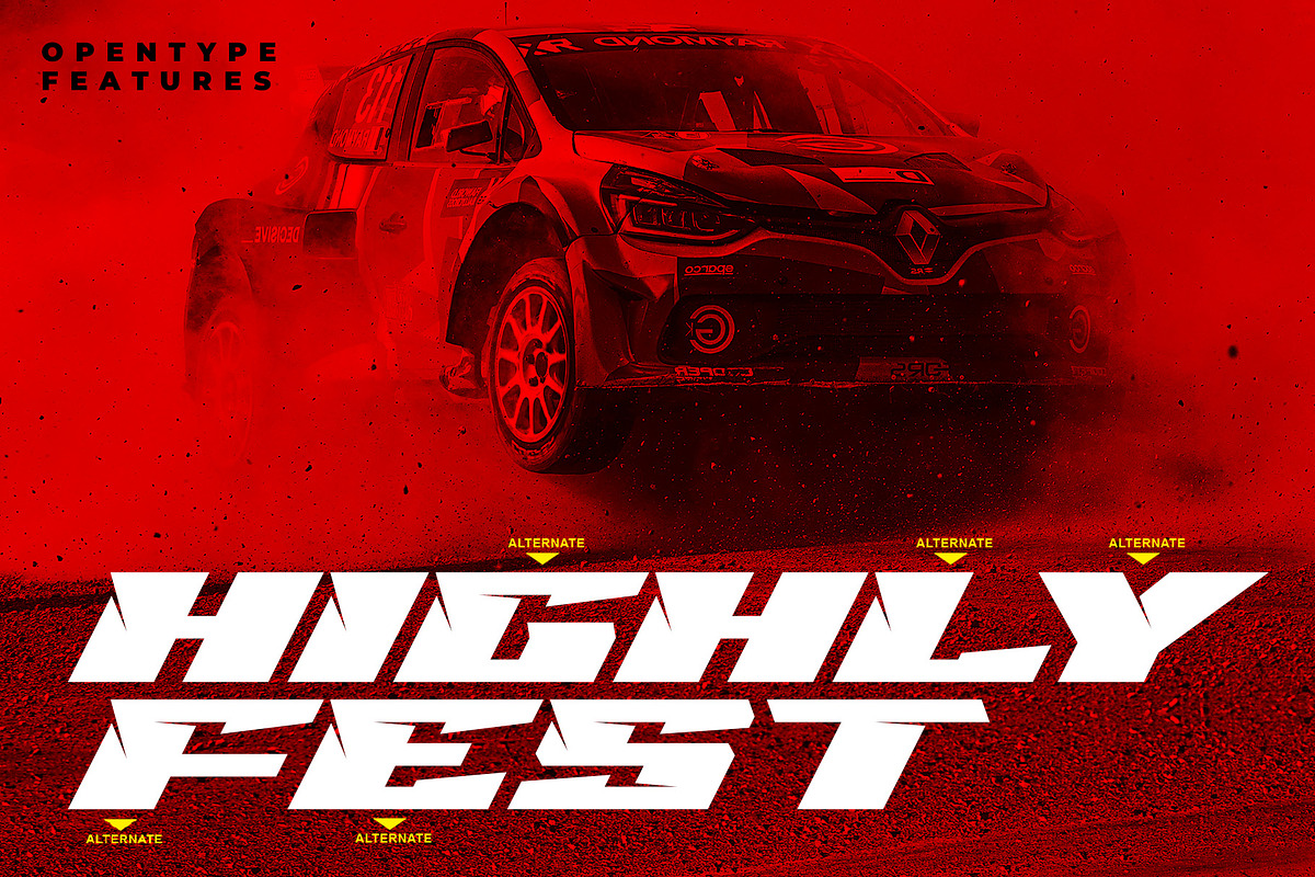 Highrace Racing Font, a Font by Multype Studio (Photo 9 of 10)