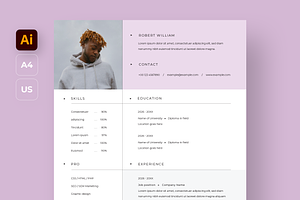 Minimal and Clean Resume Design, a Resume Template by Filip Studio