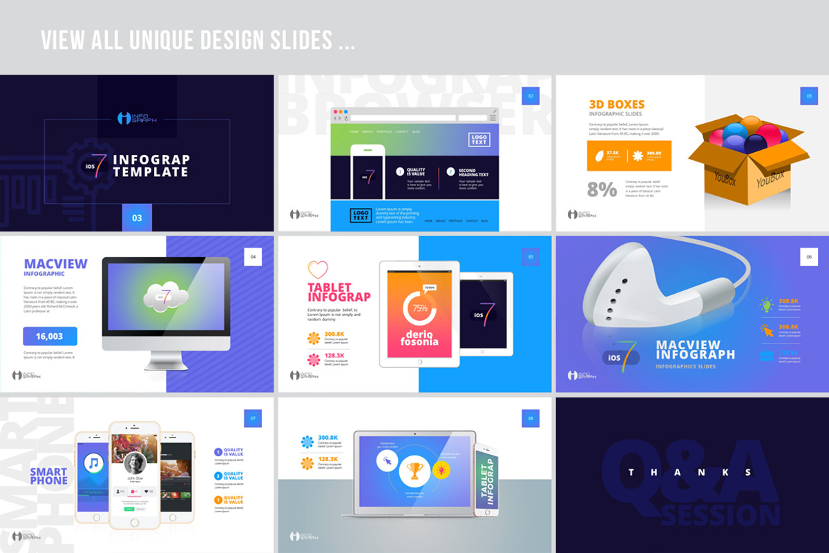 Minimal Infographic PPTX Bundle preview 7